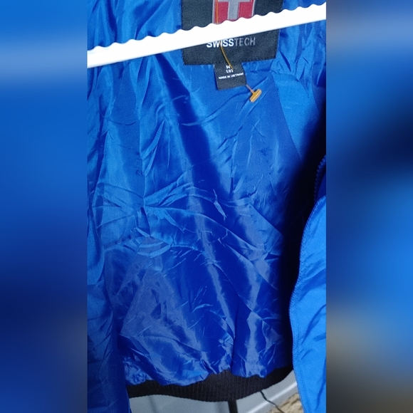 Swiss Tech boys size medium 8 bomber jacket royal blue NWT - Picture 3 of 9